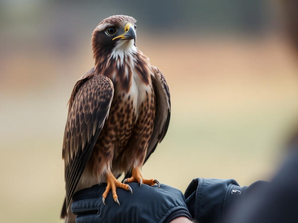 Rehabilitated bird of prey at the Dullstroom rehabilitation centre